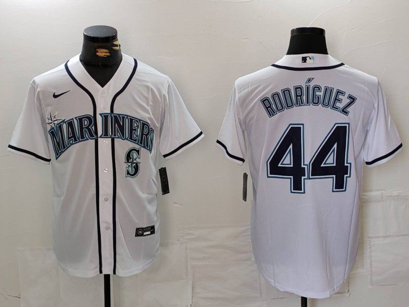 Men Seattle Mariners #44 Rodr iguez White Game 2024 Nike MLB Jersey style 2